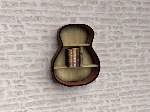 loft style bookshelf 3D Model