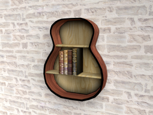 loft style bookshelf 3D Model