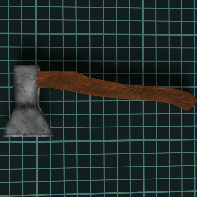 low-poly axe 3D Model .c4d .max .obj .3ds .fbx .stl .blend 
