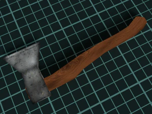 low-poly axe 3D Model