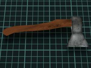 low-poly axe Modèle 3D