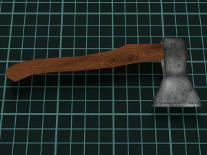 low-poly axe 3D Model