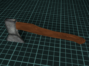 low-poly axe Modèle 3D