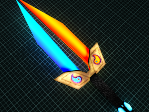 3d fantastic sword ice and fire 3D Model