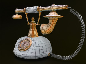 retro telephone 3D Модель