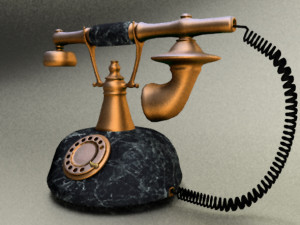 retro telephone Modelo 3D