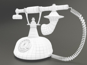 retro telephone Modelo 3D