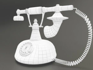 retro telephone 3D Model