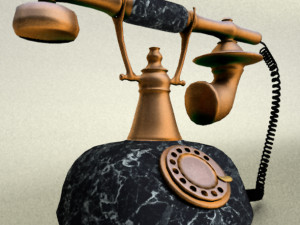 retro telephone Modelo 3D
