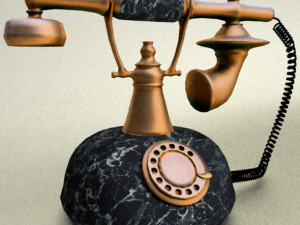 retro telephone Modelo 3D