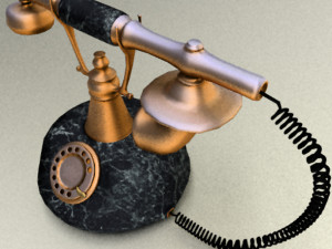 retro telephone Modelo 3D