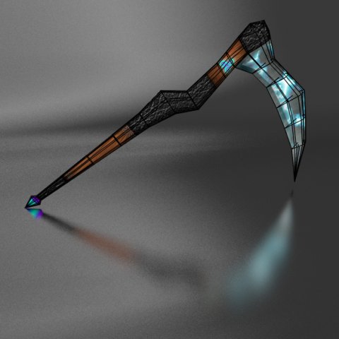 scythe lightning braid 3D Model .c4d .max .obj .3ds .fbx .stl .blend 