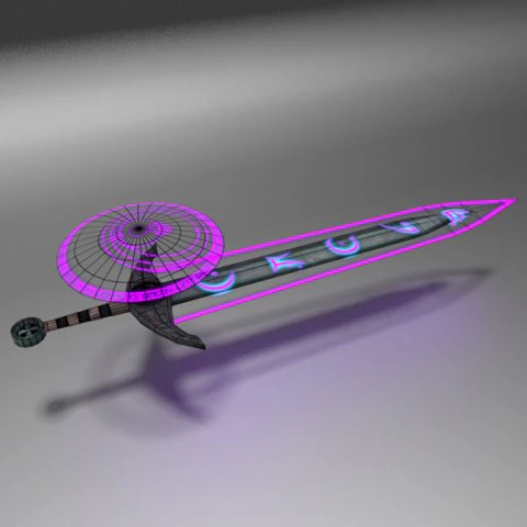 runesword 3D Model .c4d .max .obj .3ds .fbx .stl .blend 