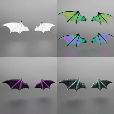 bat wings halloween special price 3D Model .c4d .max .obj .3ds .fbx .stl .blend 