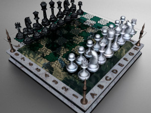 Mesa de xadrez para 3 homens Modelo 3D $15 - .3ds .blend .c4d .fbx