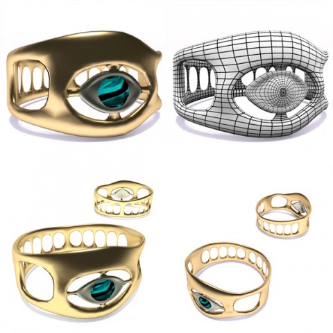 ring all-seeing eye Modelo 3D .c4d .max .obj .3ds .fbx .stl .blend 