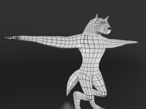lowpoly werewolf base mesh 3D 模型