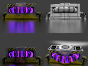 reactor lowpoly for game 3D Model