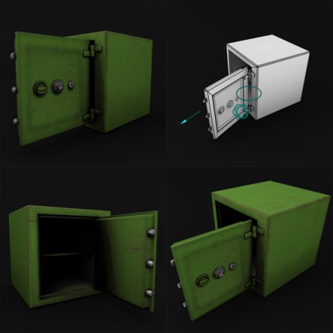 safe rigged lowpoly for game 3D Model .c4d .max .obj .3ds .fbx .stl .blend 