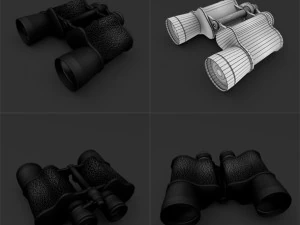 binocolo Modello 3D