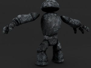 stone golem lowpoly rigged animation 3D 모델