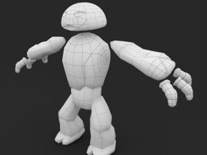 stone golem lowpoly rigged animation 3D 모델