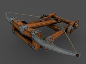 ballista rigged animation lowpoly Model 3D