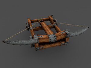 ballista rigged animation lowpoly Model 3D