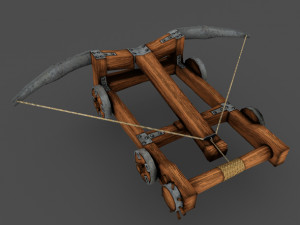 ballista rigged animation lowpoly Model 3D