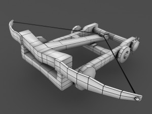 ballista rigged animation lowpoly Model 3D