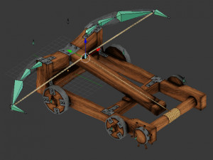 ballista rigged animation lowpoly Model 3D