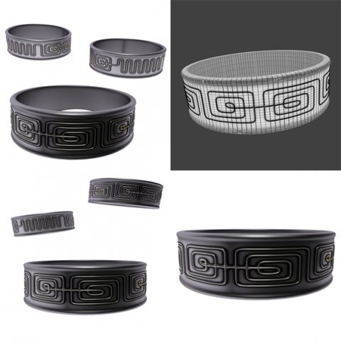 ring runic maze Modelo 3D .c4d .max .obj .3ds .fbx .stl .blend 