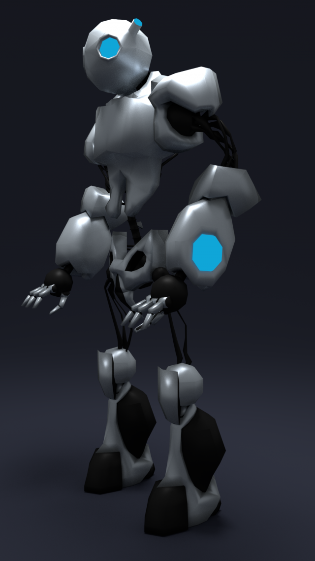 good robot low poly Modèle 3D .c4d .max .obj .3ds .fbx .stl .blend 