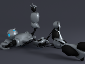 good robot low poly Modèle 3D
