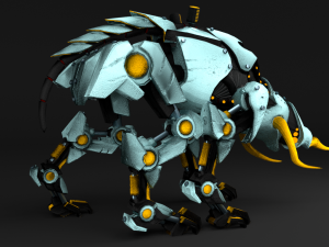 cybernetic triceratops Modèle 3D