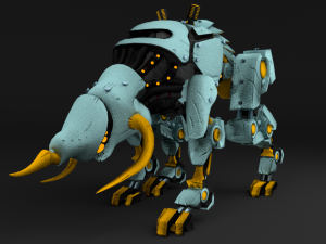 cybernetic triceratops Modèle 3D