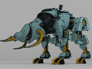 cybernetic triceratops Modèle 3D