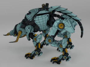 cybernetic triceratops 3D Model