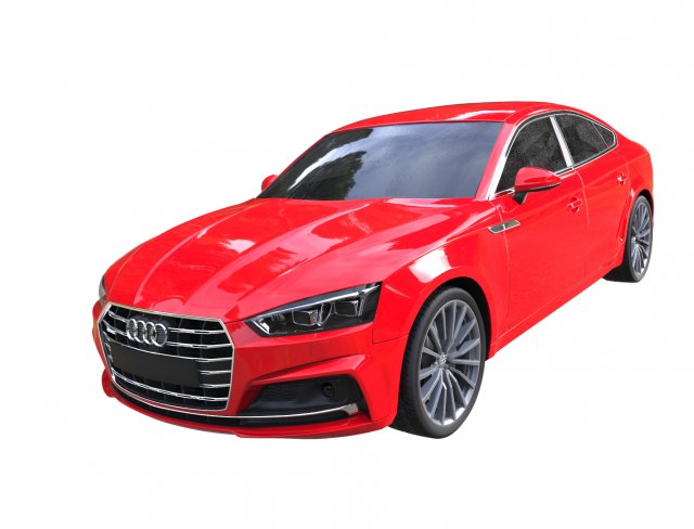 audi a5 sportback 2017 3D Модель .c4d .max .obj .3ds .fbx .stl .blend 