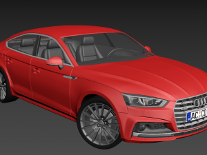 audi a5 sportback 2017 3D Модель