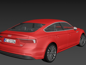 audi a5 sportback 2017 3D Модель
