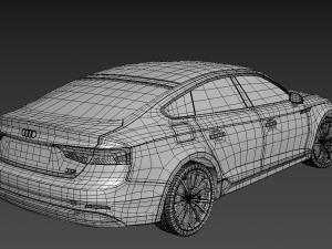audi a5 sportback 2017 3D Модель