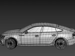audi a5 sportback 2017 3D Model