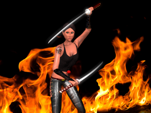 female assassin 3Dモデル