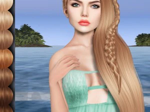 occhiolino 3d mesh capelli obj dae Modello 3D