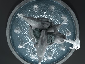 fountain with dolphins 3D 模型
