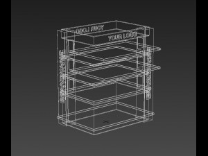 promo shelve with lights for chocolate 3D Modell
