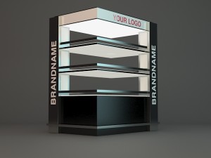 promo shelve with lights for chocolate 3D मॉडल