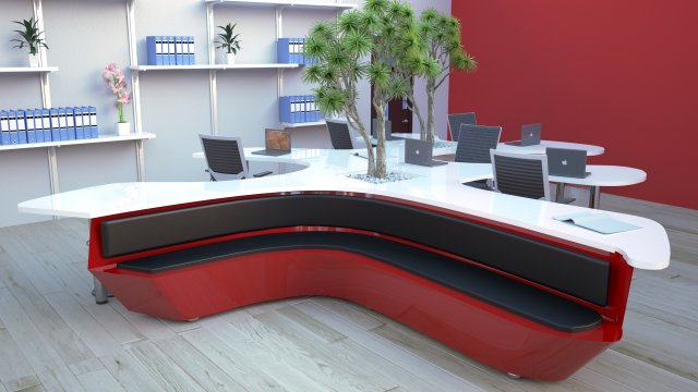 modern future office set 2017 Modelo 3D .c4d .max .obj .3ds .fbx .stl .blend 