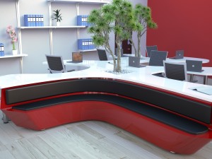 modern future office set 2017 3D Model